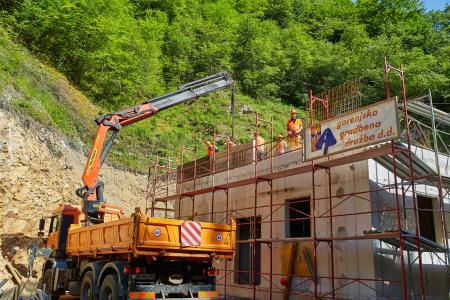 Gradnja objekta za pripravo pitne vode, junij 2021